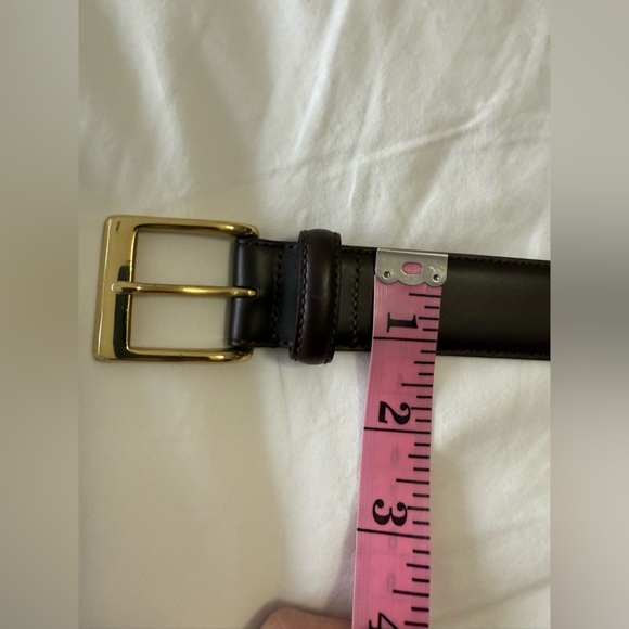 Coach | Men SZ 36 | Brown Leather Belt 6953 Preppy Brass Buckle - Picture 8 of 11